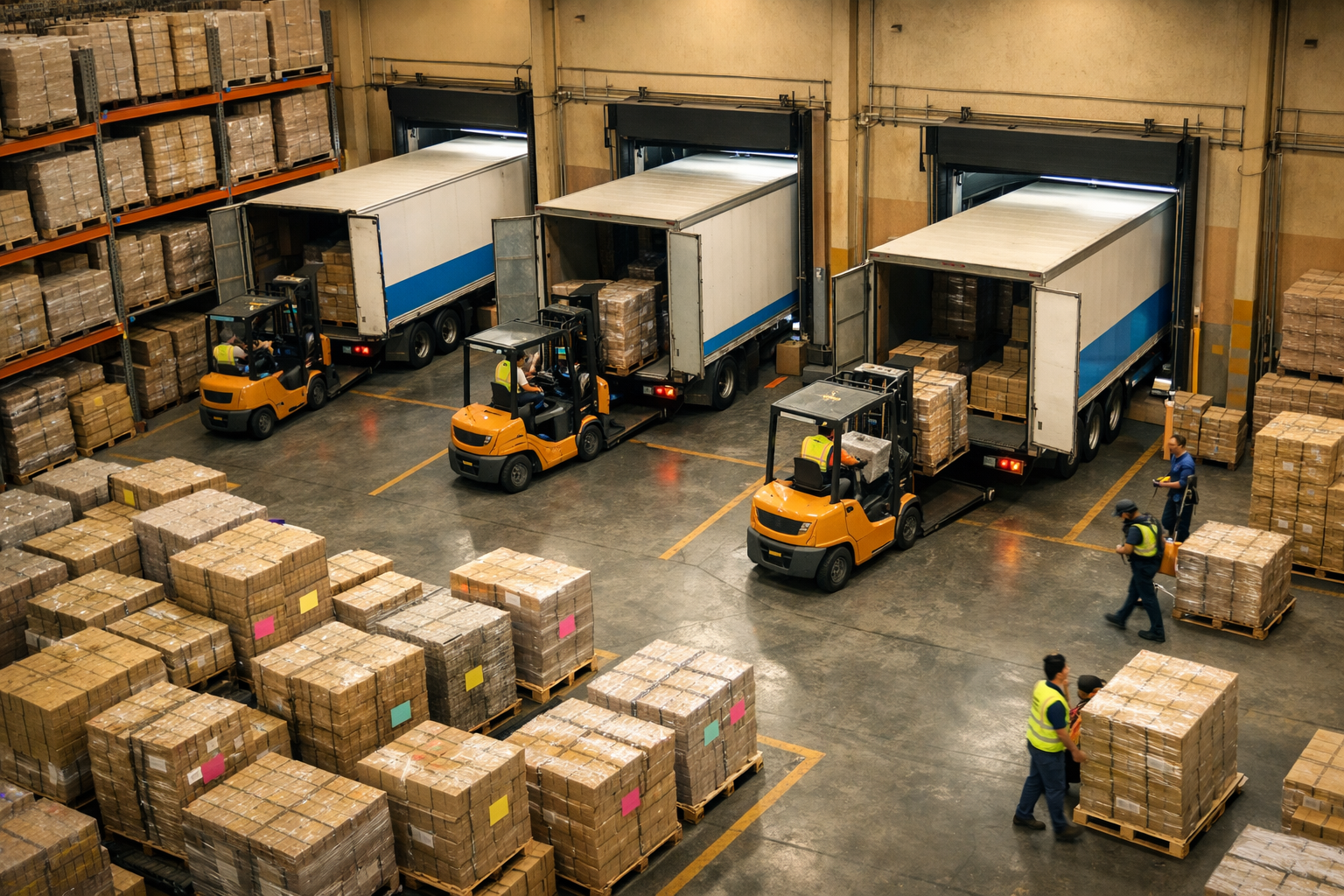 Üç şehre eş zamanlı depo dağıtım operasyonu